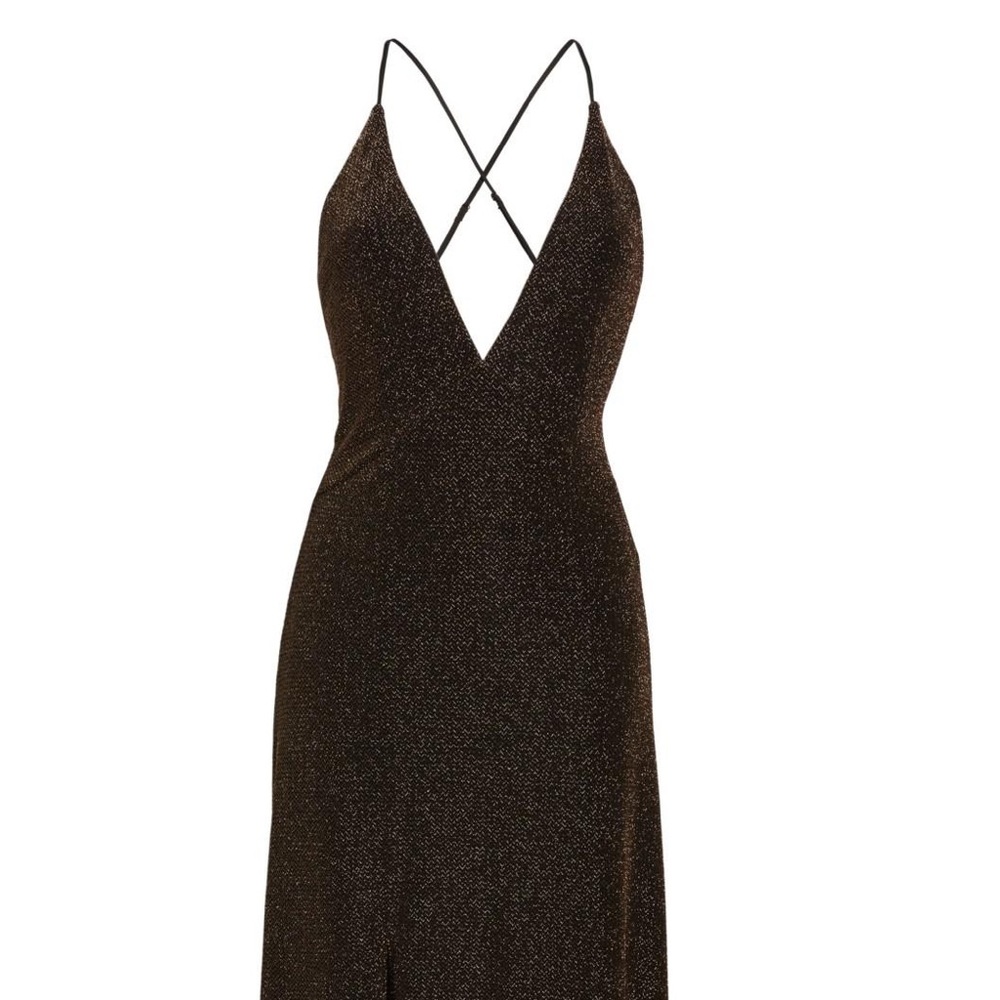 LEITH gold maxi dress